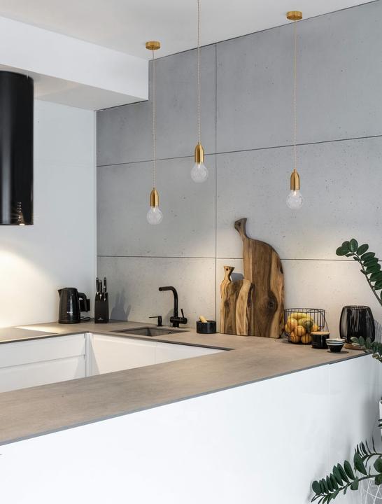 Actual product image Nova Luce VEDA pendant light G9 brass 120x9.5cm dimmable 9536412