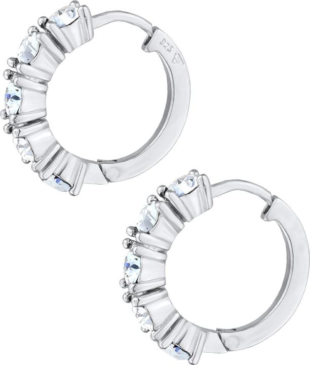 Produktbild Elli Ohrringe Creolen Kristalle Elegant 925 Silber (Glaskristall, 925er Sterling Silber)