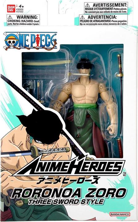 Actual product image Bandai Anime Heroes One Piece - Roronoa Zoro Three Sword S
