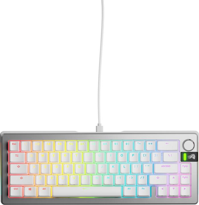 Produktbild Glorious GMMK 3 Pro 65 % Custom Gaming-Tastatur - Pre-Built, ANSI (US), Fox Switches, silber (Eng. Int., Kabelgebunden)