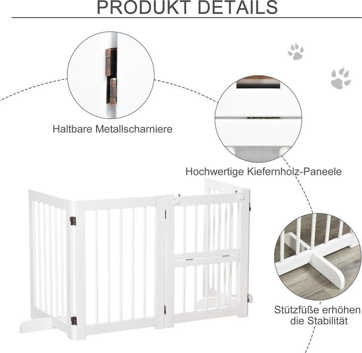 Produktbild PawHut Hunde Schutzgitter (53.50 cm)