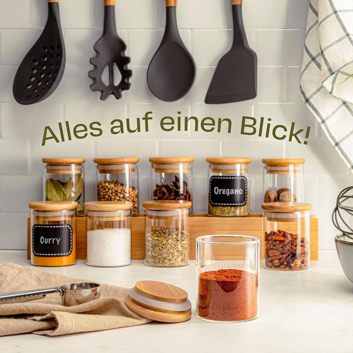 Produktbild Praknu 20er Gewürzgläser-Set, spülmaschinenfest und luftdicht (2.40 l)