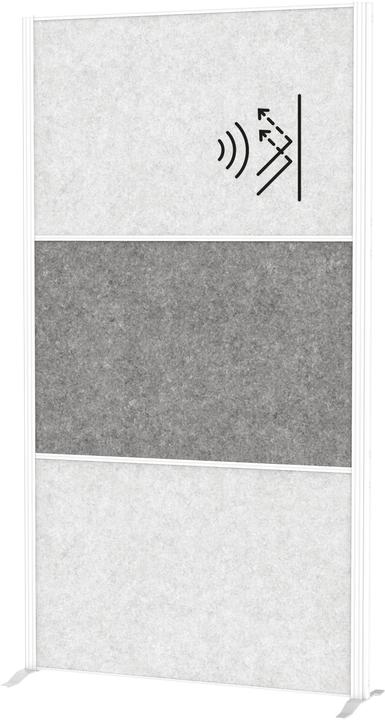 Image du produit Maul Cloison acoustique MAULconnecto 9612002 gris foncé, gris clair 100,0 x 182,0 cm