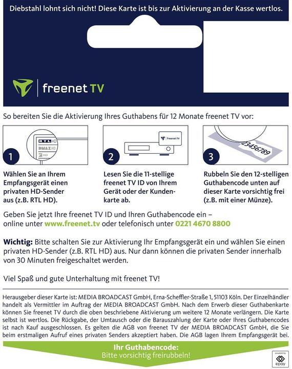 Immagine prodotto Freenet Carta di credito 12 mesi