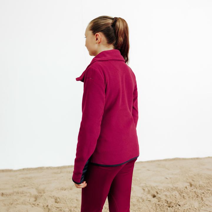 Image du produit Fouganza Kids' Horse Riding Fleece 100 - Pourpre/Cherry (122)
