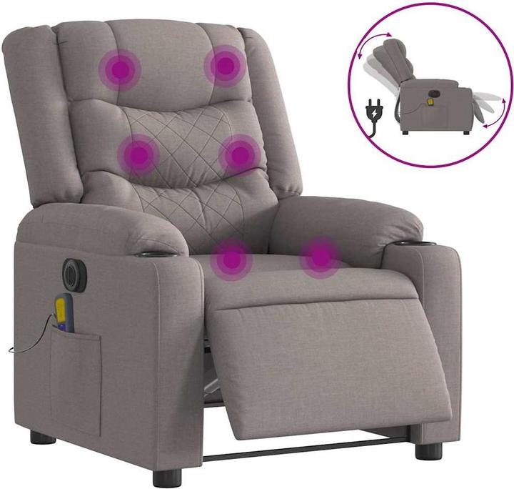 Immagine prodotto VidaXL Sedia da massaggio in tessuto grigio