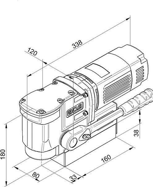 Image du produit BDS Carotteuse magnétique d'angle MAB 155 230 Volts (Fonctionnement sur secteur)