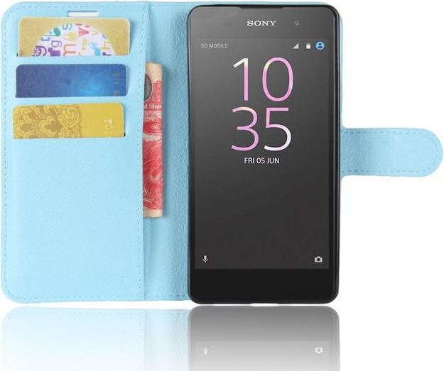 Actual product image MU Classic Litchi Leather Bookcover Series (Sony Xperia E5)