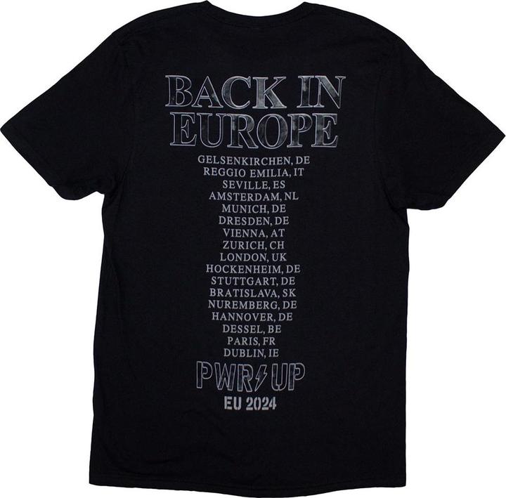 Image du produit AC/DC - T-shirt BACK IN BLACK PWR-UP EU TOUR '24 - Adulte (XL)