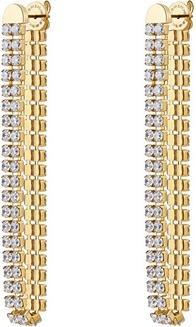 Actual product image Brosway Gold-Plated Long Earrings With Cubic Zirconia Desidery Beie030