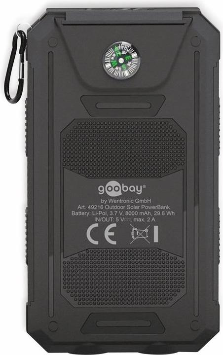 Actual product image Goobay Solar Outdoor (8000 mAh, 10 W, 10 Wh)