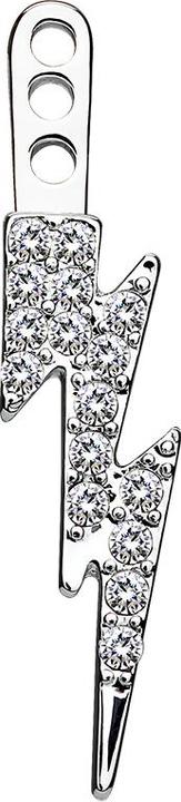 Image du produit Star Piercing Boucle d'oreille Ear Jacket argent avec éclair en cristal à droite