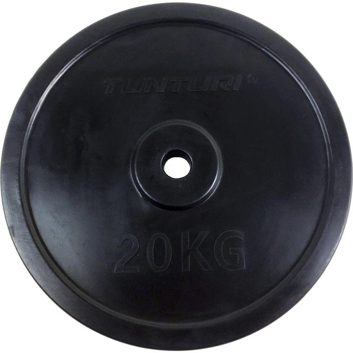 Tunturi Gummierte 20 kg Gewichtsscheibe 30 mm (1 x 20 kg)