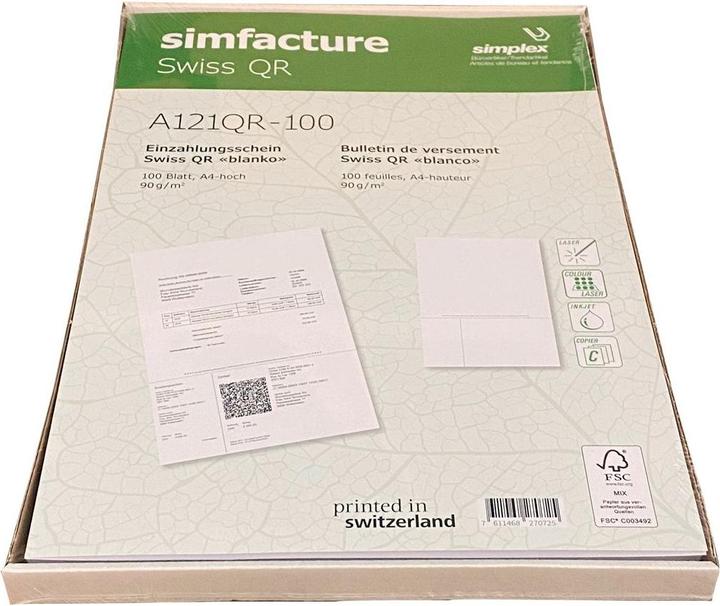 Produktbild Simplex Simfacture - Swiss QR (100 x)