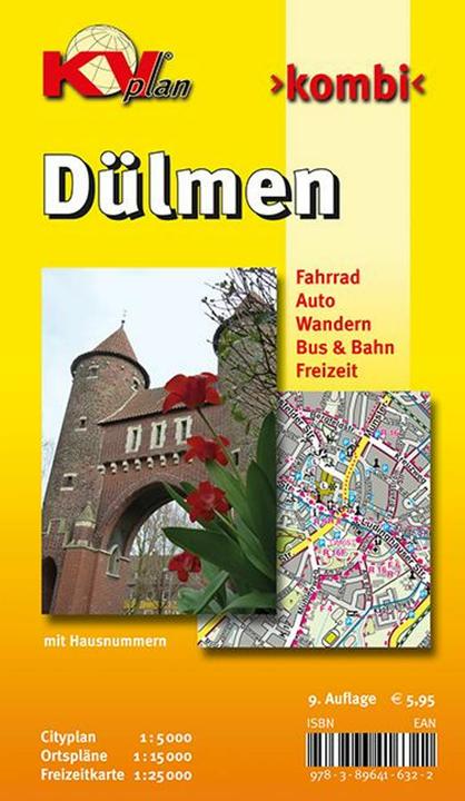 Image du produit Dlmen, KVplan, Radkarte/Wanderkarte/Stadtplan, 1:25.000 / 1:15.000 / 1:5.000