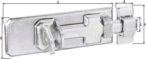 Immagine prodotto GAH Bullone di sicurezza Lunghezza 120 mm Larghezza 45 mm Acciaio zincato giallo zincato (Barra di sicurezza, 1 pz.)