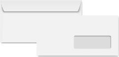 Actual product image Clairalfa Envelopes DL, 110 x 220 mm, white (110 x 220 mm, 500 x)