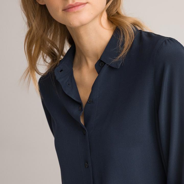 Image du produit La Redoute Collections Blouse en soie à manches longues (38)