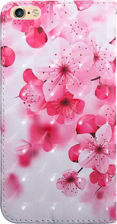 Image du produit Cover-Discount iPhone SE / 8 / 7- Etui en cuir rose fleur effet paillettes (Apple iPhone 7, Apple iPhone 8)