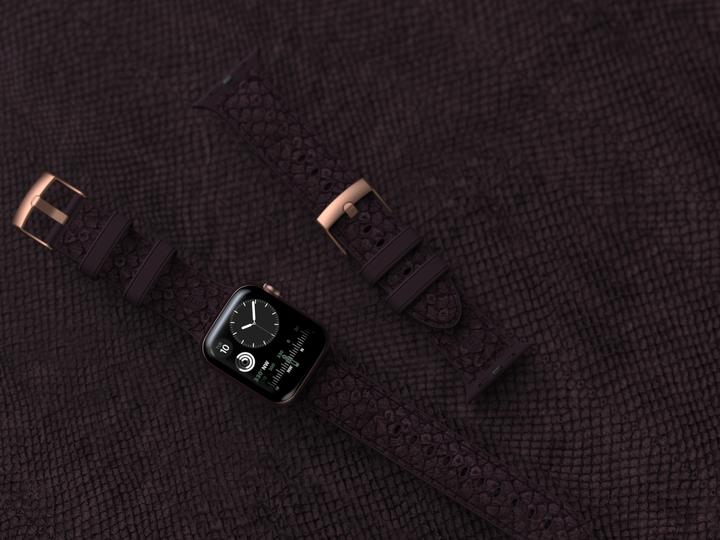 Actual product image Njord Eldur Watch Strap For (41 mm, 40 mm, Vegan Leather, Stainless steel fastener, Salmon leather)