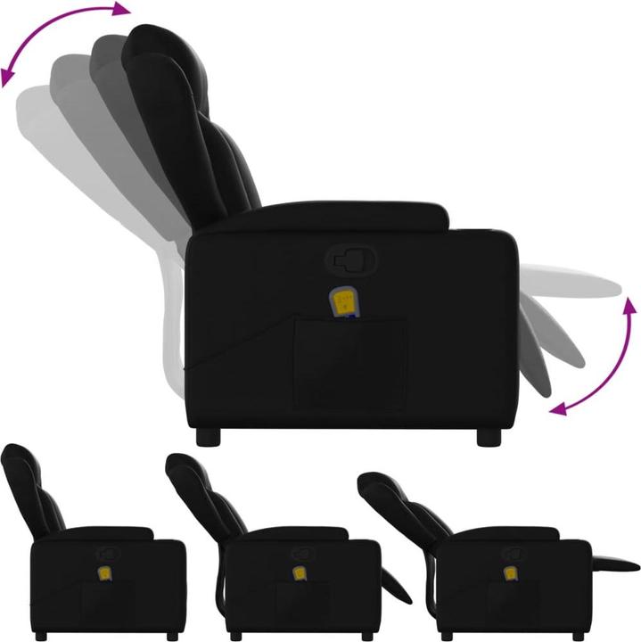 Produktbild VidaXL Massagesessel Schwarz Kunstleder,Farbe: Schwarz,Material
