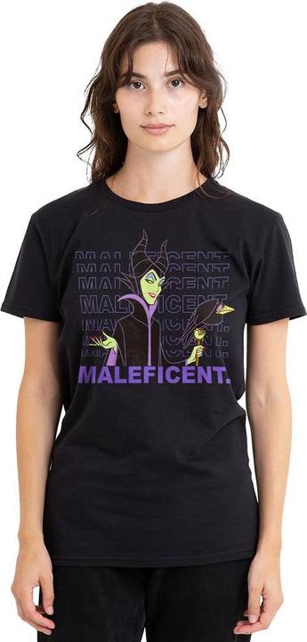 Actual product image Disney Villains Unisex Adult Maleficent Repeat Name T-Shirt (S)