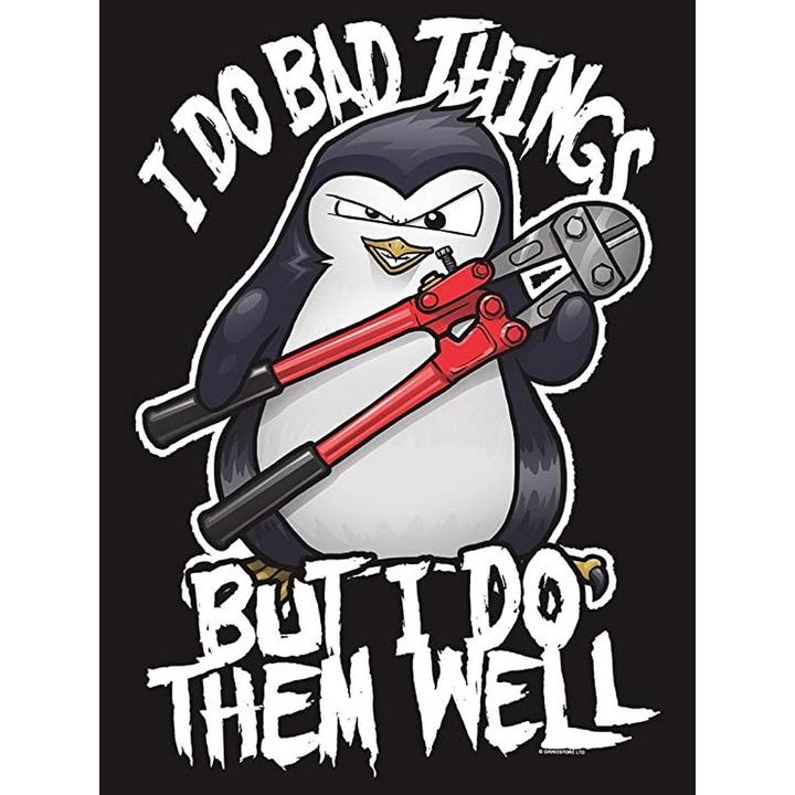 Produktbild Psycho Penguin TShirt I Do Bad Things (XL)