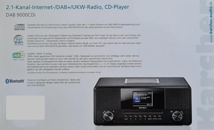 Actual product image Karcher DAB 9000CDI (Web radio, DAB+, Bluetooth, Wi-Fi)