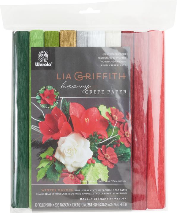 Image du produit Werola Lia Griffith, crêpe fleuriste "Winter Garden", 10 rouleaux (10 x)