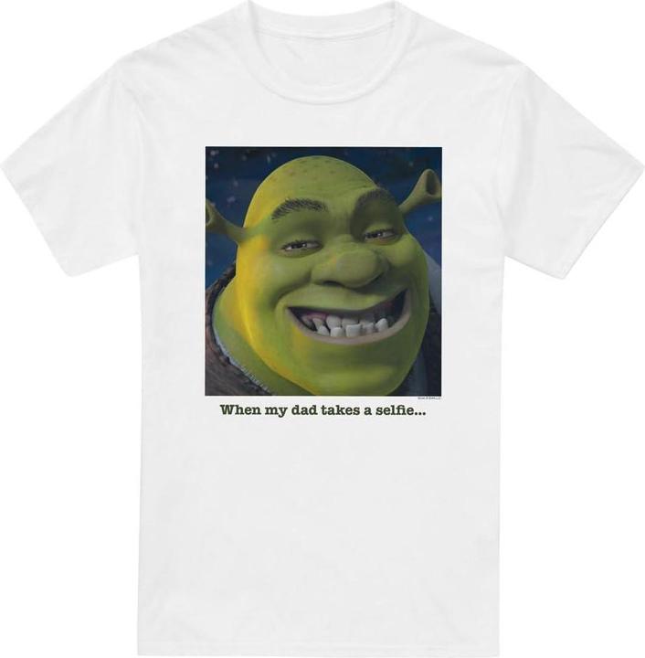 Actual product image Shrek Mens Dad Takes A Selfie T-Shirt (4XL)