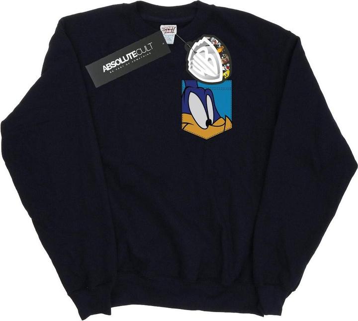 Immagine prodotto Looney Tunes Road Runner Face Faux Pocket Felpa Donna (L)