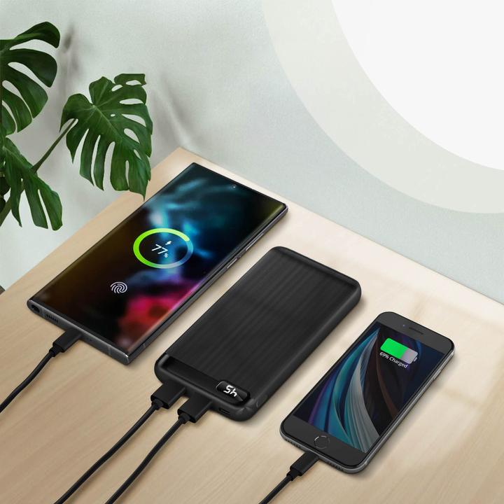 Produktbild Setty 10.000mAh Batterie mit 2 USB-Ports + LED-Anzeige (10000 mAh)