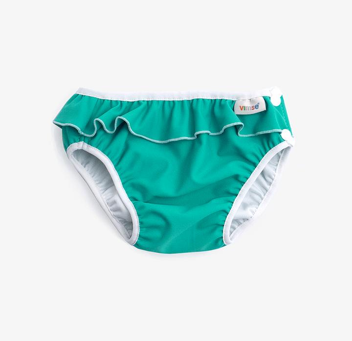 Produktbild ImseVimse Badewindel L 9-12 Kg - grün Rüschen (1 Stück)