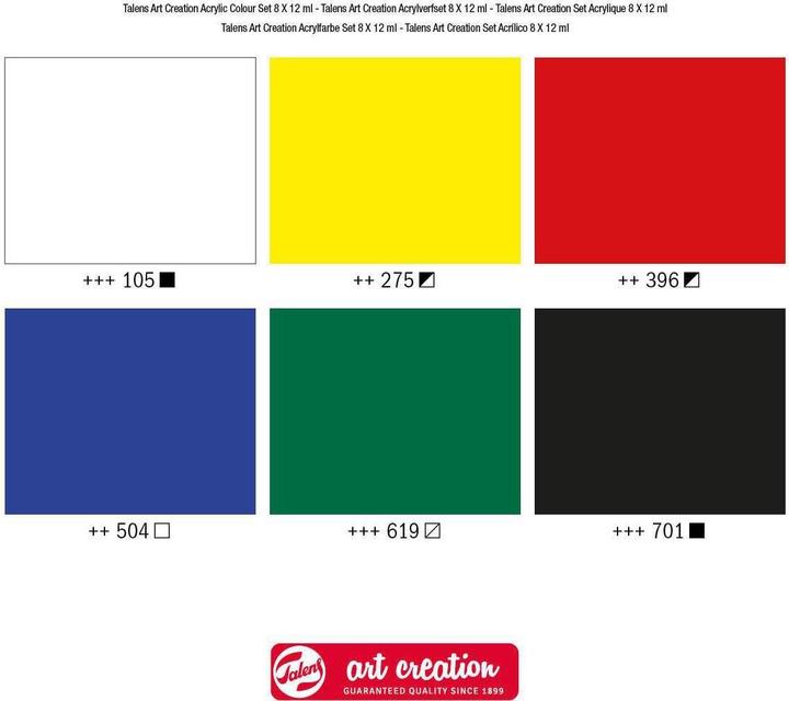 Produktbild Talens Acrylfarbe 6er-Set (Mehrfarbig, 75 ml)