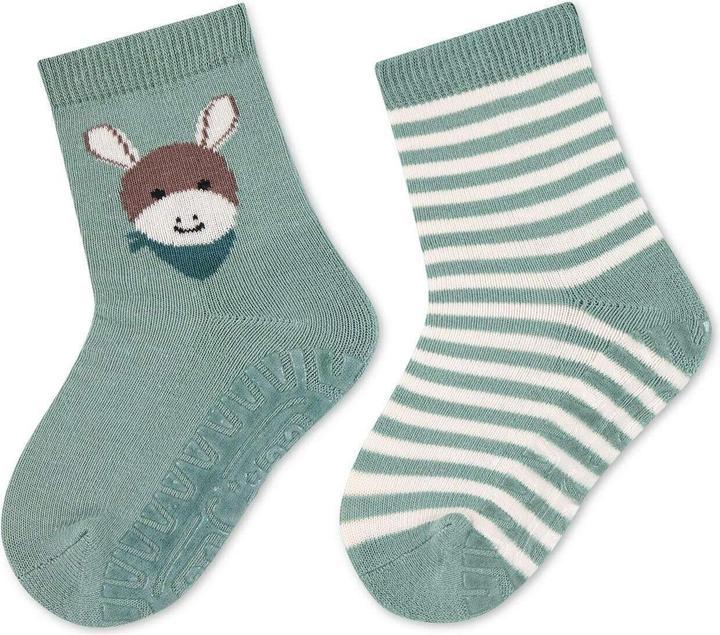 Image du produit Sterntaler Chaussettes antidérapantes Emmi Lot de 2 Vert Gr. 17/18 (lot de 2, 17, 18)