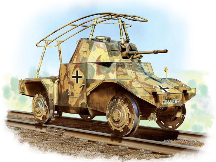 Produktbild ICM Panzerspähwagen P204(f) Railway WWII German Armoured Vehicle