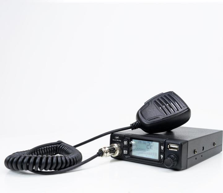 Actual product image PNI CB radio Escort HP 9700 USB, ANC, ASQ, 12V/24V power supply, cigarette lighter plug included