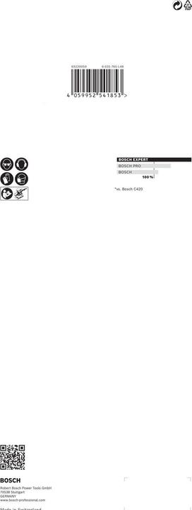 Produktbild Bosch Professional Zubehör EXPERT C470 Schleifpapier mit 14 Löchern für Schwingschleifer, 115 x 280 mm, G 60, 10-tlg. (60)
