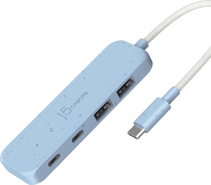 Image du produit j5Create Hub respectueux de l’environnement USB-C vers 4 ports Type-C et Type-A Gén 2, USB 3.2 Gen 1 (USB-C, 4 Ports)