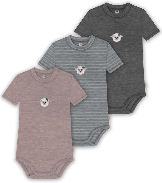 Normani 3er Set Baby Merino Kurzarmbody „Tihoi" - 9323