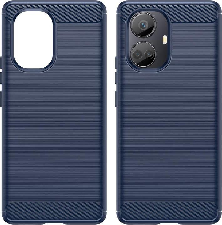 Produktbild König Design Hülle Handy Schutz für Google Motorola Samsung Xiaomi Case Cover Carbon Optik (Realme 10 Pro+)