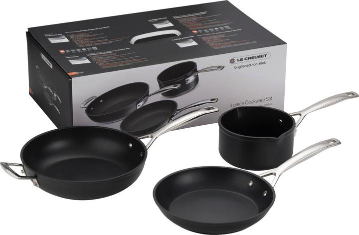 Immagine prodotto Le Creuset Set di pentole antiaderenti in alluminio da 24/26 cm, bricco per il latte (Pentola, Padella per friggere, Tegame, Alluminio)
