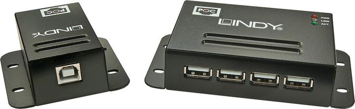 Produktbild Lindy USB 2.0 Cat.5 Extender 50m Power over RJ45 4 Port (USB-A, 4 Ports)