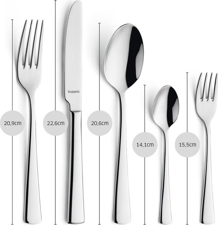 Immagine prodotto Kuppels FLAIR Besteckset 60-teilig (12 Pezzo/i, Set di posate)