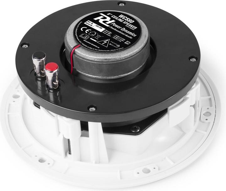 Actual product image Power Dynamics Ceiling loudspeaker WCS80 set of 2, 2x 35W, White (Passive)