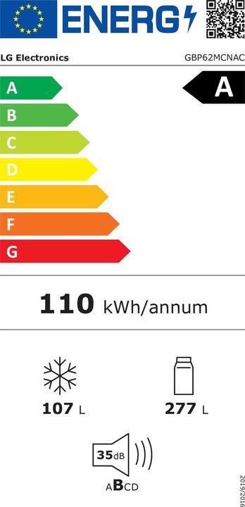 Energy Label LG GBP62MCNAC (384 l)
