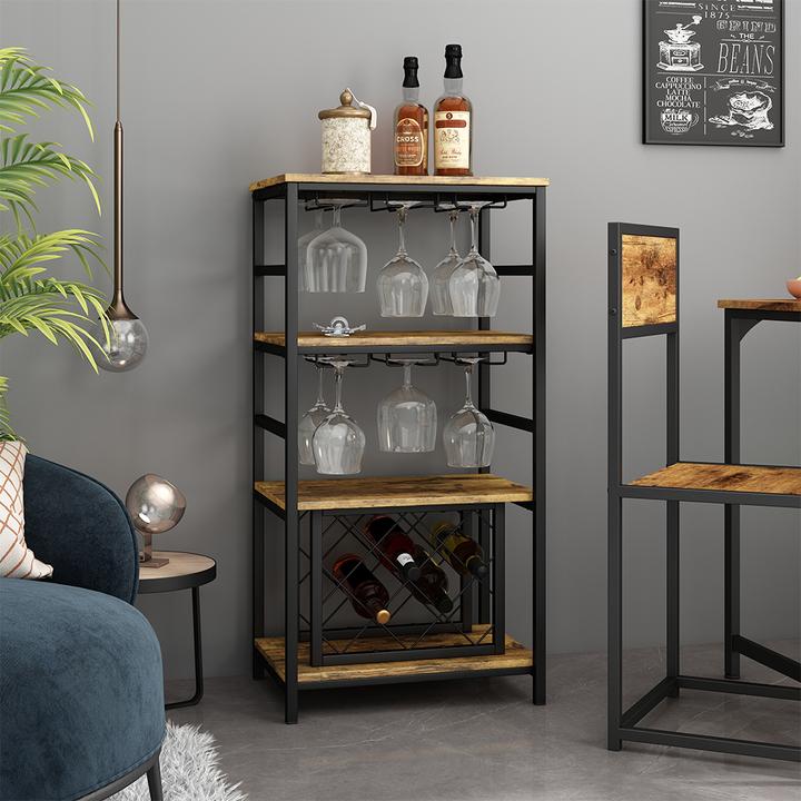 Produktbild Vichy Weinregal Vela, Eiche rustikal, 50 x 100 cm mit Glashalter