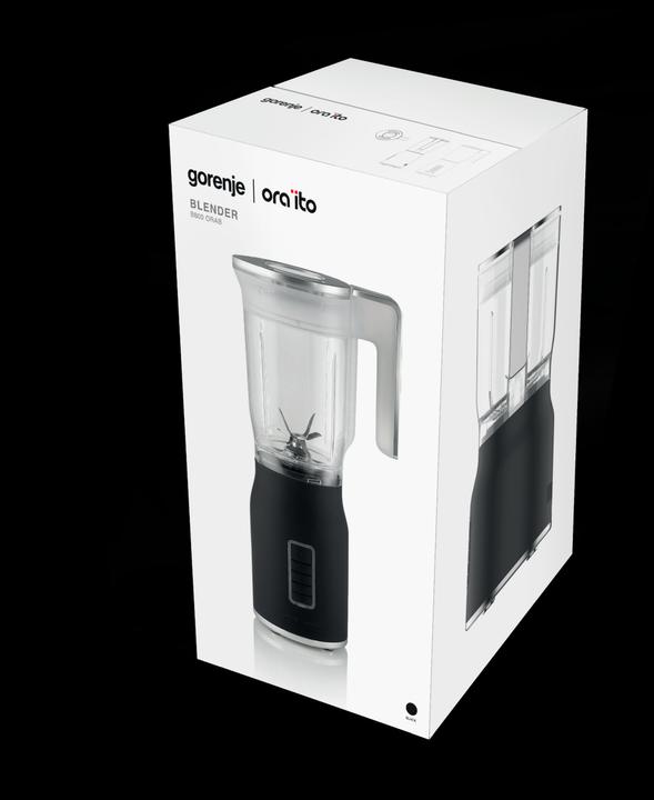 Produktbild Gorenje Blender B800ORAB Tabletop, 800 W, Jar material Plastic, Jar capacity 1.5 L, Ice crushing, Black (800 W)