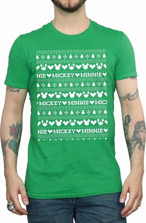 Produktbild Disney Mickey And Minnie Christmas Fair Isle TShirt (XXL)