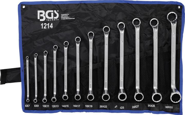 BGS Doppel-Ringschlüssel-Satz (19 mm, 6 mm, 12 mm, 24 mm, 14 mm, 22 mm, 16 mm, 23 mm, 10  mm, 21 mm, 18 mm, 27 mm, 7 mm, 17 mm, 11 mm, 15 mm, 26 mm, 30 mm, 8 mm, 28 mm, 9 mm, 29 mm, 13 mm, 20 mm, 25 mm)